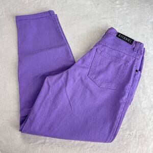 Gitano vintage Purple tapered leg Denim Jeans size 10 Petite 27x28 Deadstock